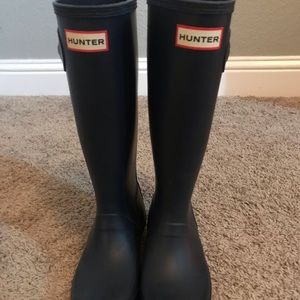 Kids Navy Hunter Boots